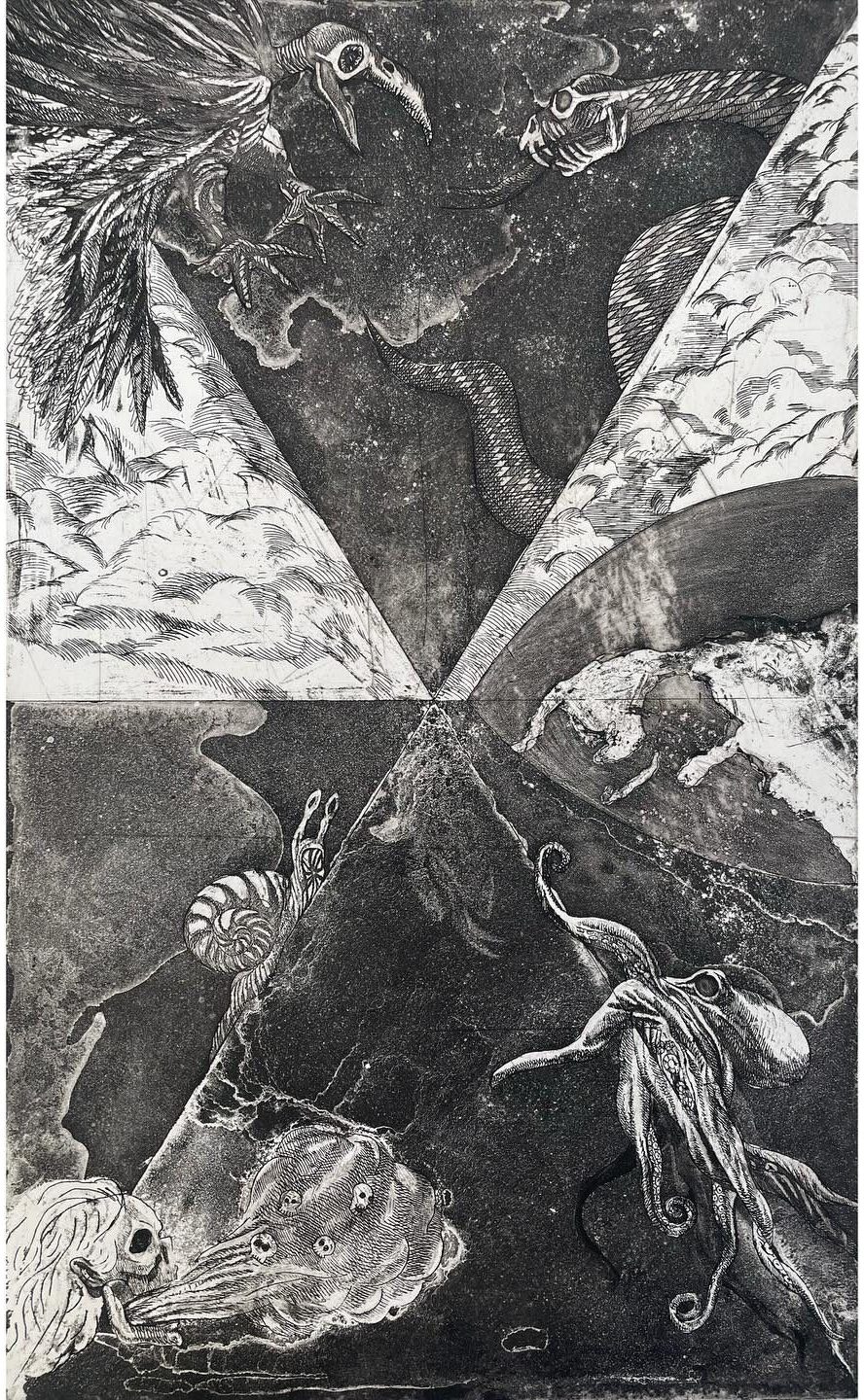 World flower, left panel