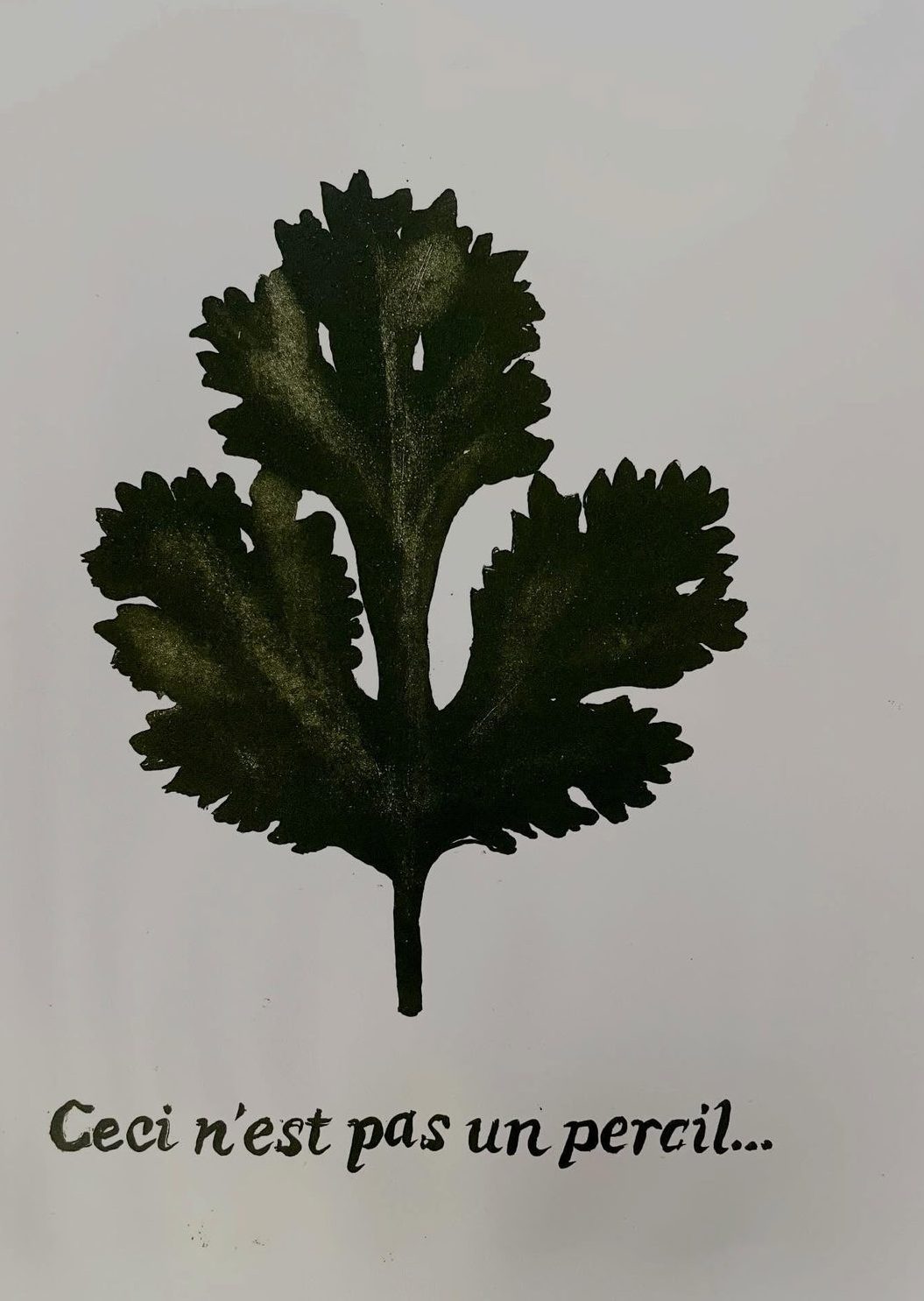 Ceci n'est pas un persil — lithograph