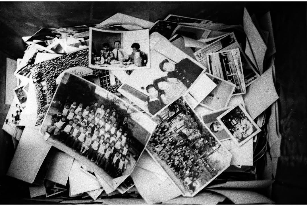 A heap of old school photographs
