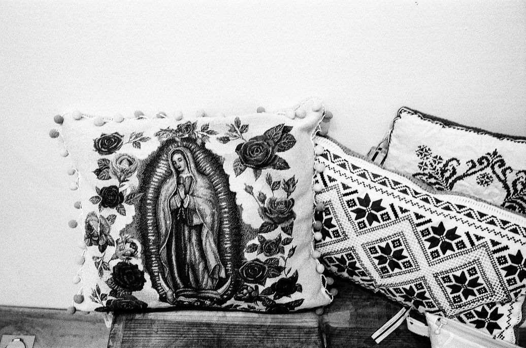Embroidered cushions