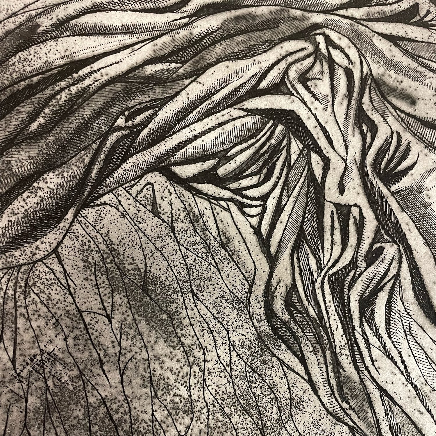 From Bed sheet series, etching